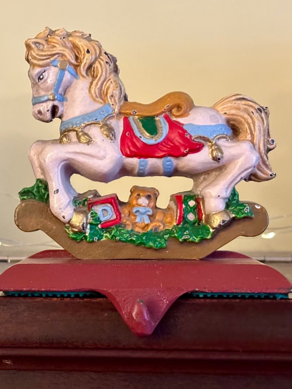 PAIR of imported by HBC Cast Iron Stocking Holders VINTAGE